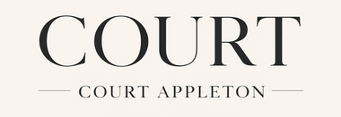 Text COURT APPLETON @CourtAppleton on a white background